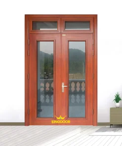 Cửa thép vân gỗ 2 cánh đều KG-22.K.K-2TK