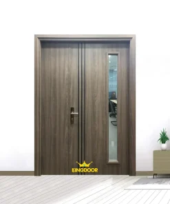 Cửa thép vân gỗ 2 cánh lệch KG-21.08K.P