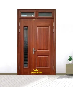 Cửa thép vân gỗ 2 cánh lệch KG-21.06.K-2TK