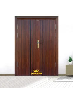Cửa thép vân gỗ 2 cánh đều KG-22.08.08