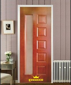 Cửa gỗ công nghiệp HDF veneer KD.6GL-Căm Xe