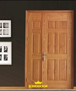 Cửa gỗ công nghiệp HDF veneer hai cánh KD.6A-ASH