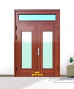 Cửa thép vân gỗ 2 cánh đều KG-22.K.K-1TK