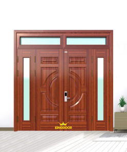 Cửa thép vân gỗ 4 cánh lệch KG-41.01.K-2TK