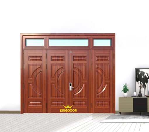 Cửa thép vân gỗ 4 cánh đều KG-42.01.01-3TK