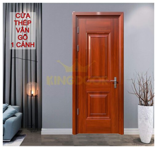 Cửa thép vân gỗ 1 cánh KG-1.06