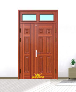 Cửa thép vân gỗ 2 cánh lệch KG-21.04.04A-2TK