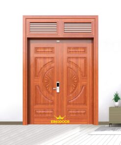 Cửa thép vân gỗ 2 cánh đều KG-22.01H.01H-2NC