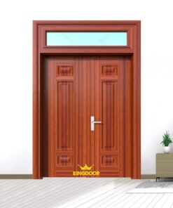 Cửa thép vân gỗ 2 cánh đều KG-22.03A-1TK