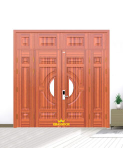 Cửa thép vân gỗ 4 cánh lệch KG-41.01.03A-4PV-1