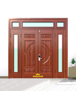 Cửa thép vân gỗ 4 cánh lệch KG-41.01.K-3TK