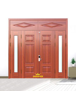 Cửa thép vân gỗ 4 cánh lệch KG-41.03.K-2PT