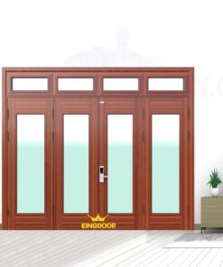 Cửa thép vân gỗ 4 cánh đều KG-42.K.K-4TK