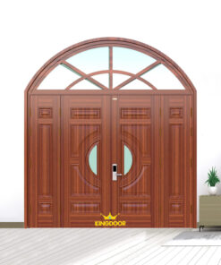 Cửa thép vân gỗ 4 cánh lệch KGV-41.01.03A