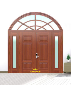 Cửa thép vân gỗ 4 cánh lệch KGV-41.03.K